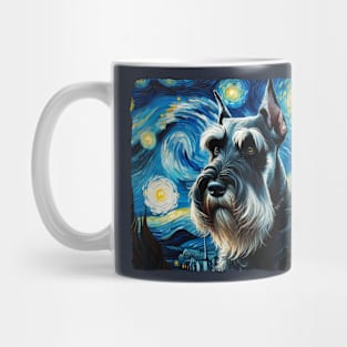Starry Giant Schnauzer Dog Portrait - Pet Portrait Mug